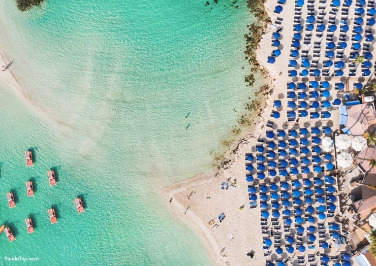 Nissi Beach - one of the most famous beaches in Cyprus