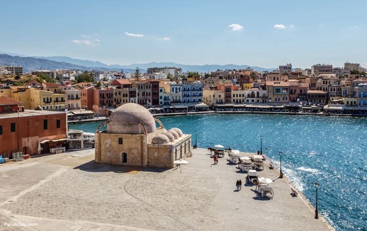 Old port of Chania town, Crete, Greece