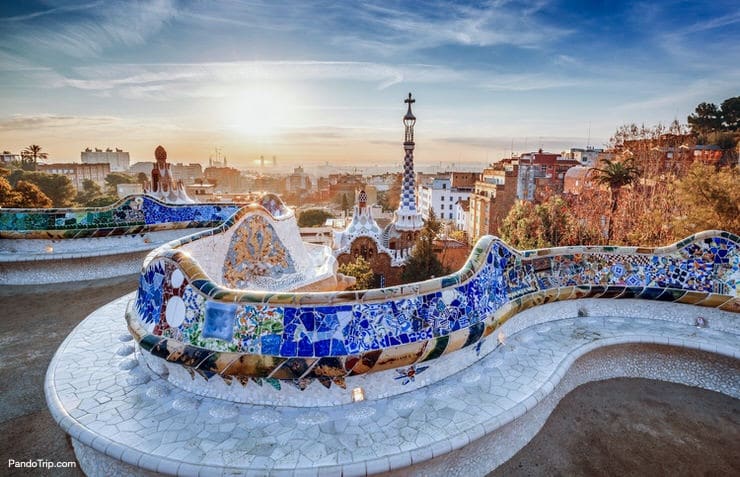 Park Guell in Barcelona, Spain