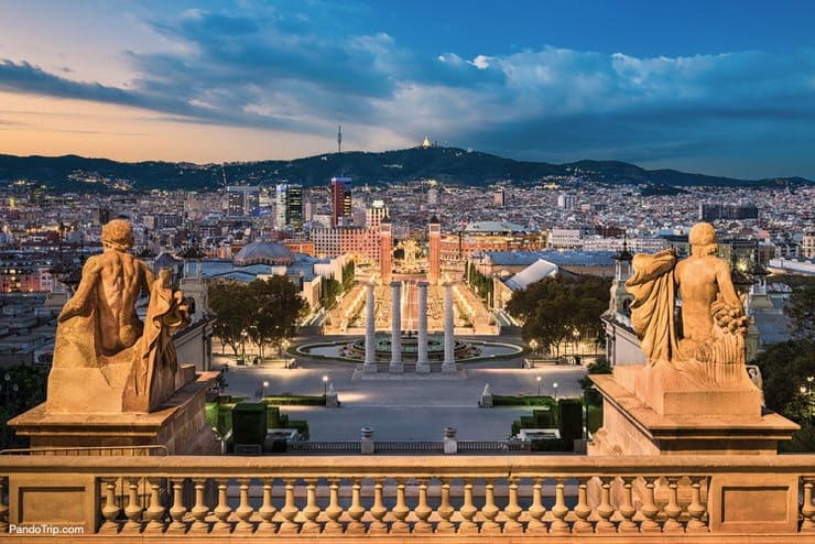 Sunset over Barcelona, Spain