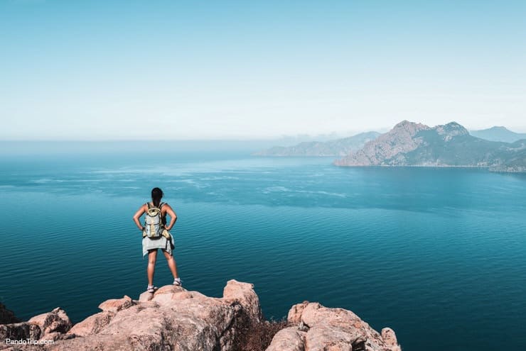 The view of Calanques de Piana in Corsica, France