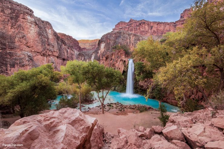 Beautiful view of Havasu falls