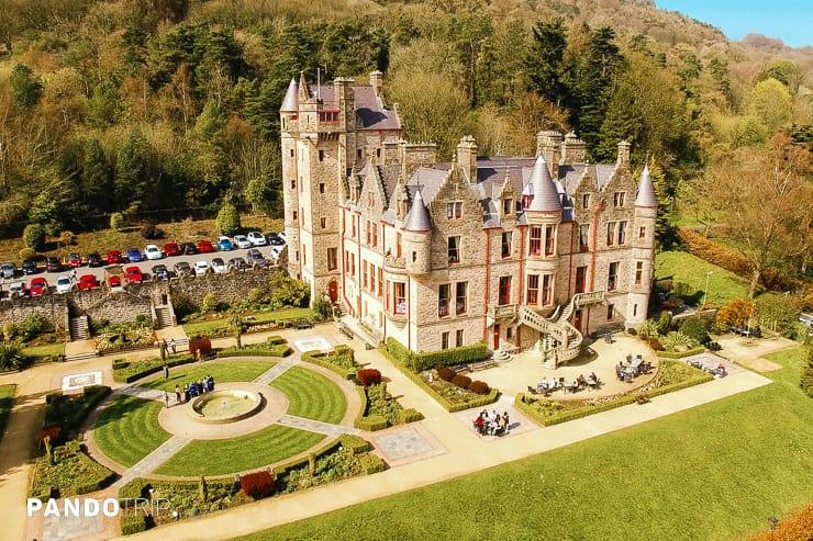 Aerial view of Belfast Castle, Northern Ireland