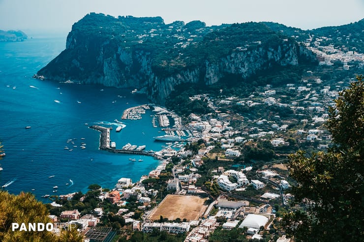 Aerial view of Capri Island