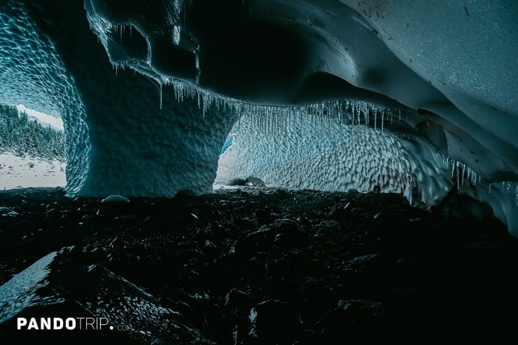 ICE Paysage Tapis Voyageurs Man in Ice Cave 