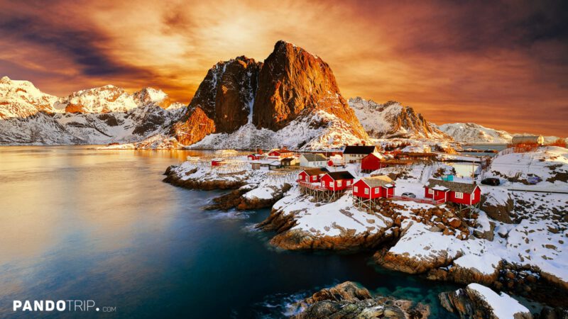 Hamnoy the Oldest and Most Picturesque Fishing Village in Lofoten, Norway