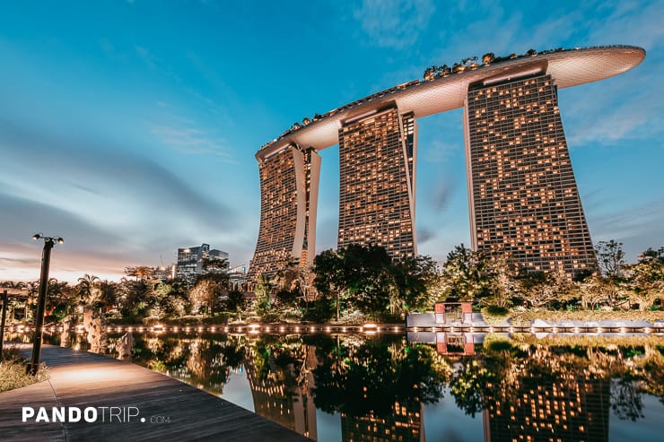 Marina Bay Sands at night in Singapore