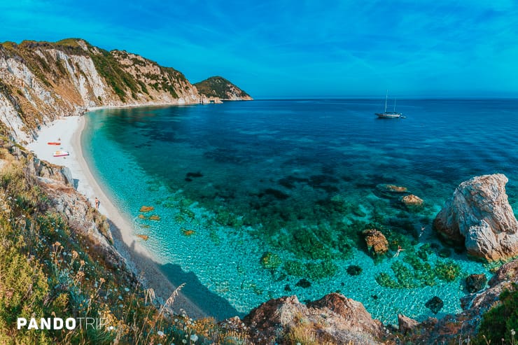 Sansone beach in Portoferraio, Elba Island