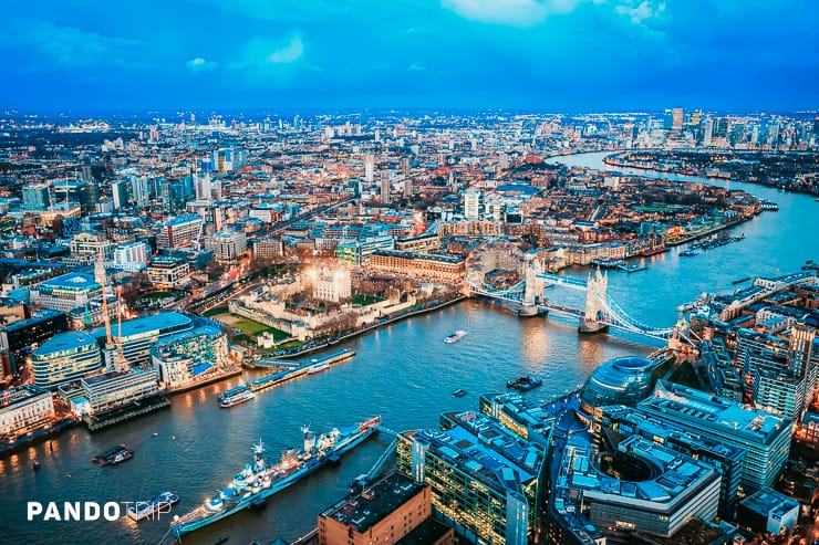 The view from the Shard, London