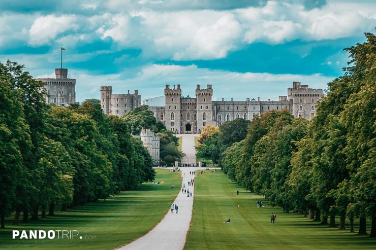 Windsor Castle and Long Walk Park, London, England