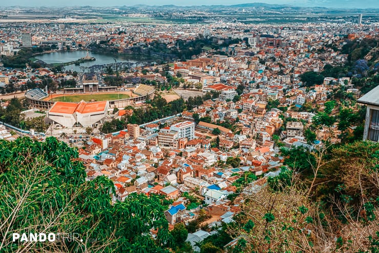 Aerial view of Antananarivo, capital of Madagascar