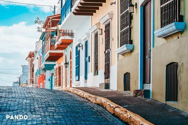 Alley in the old city of San Juan, Puerto Rico