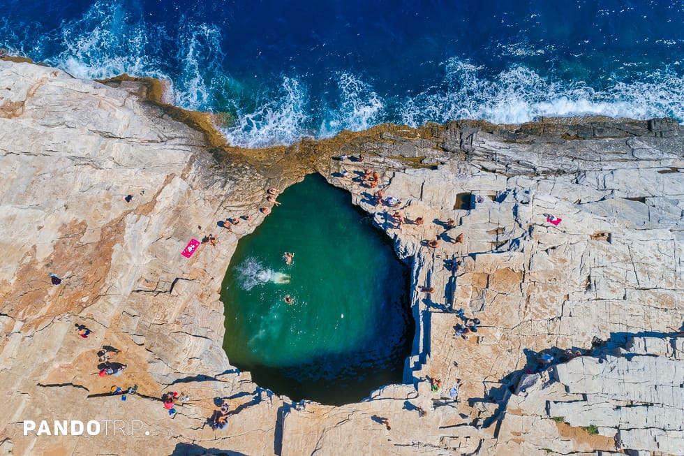 Beautiful Giola Natural Pool in Thassos, Greece