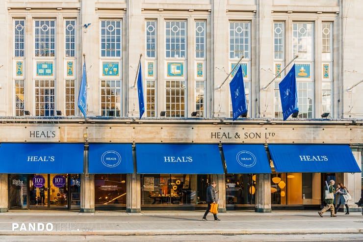 Heal's store on Tottenham Court Road, London, UK