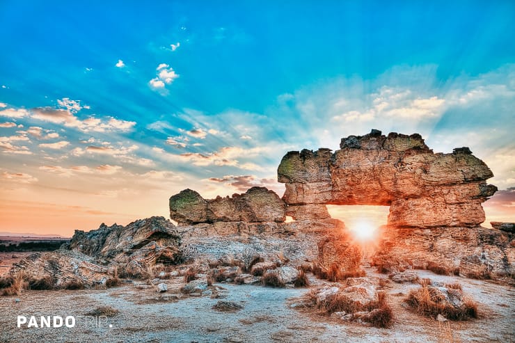 La Fenetre rock formation, Isalo National Park, Madagascar