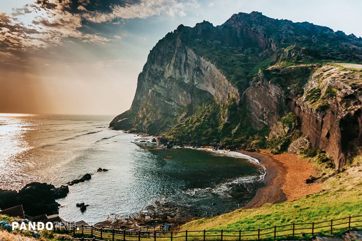 The Songaksan Mountain on Jeju Island in South Korea