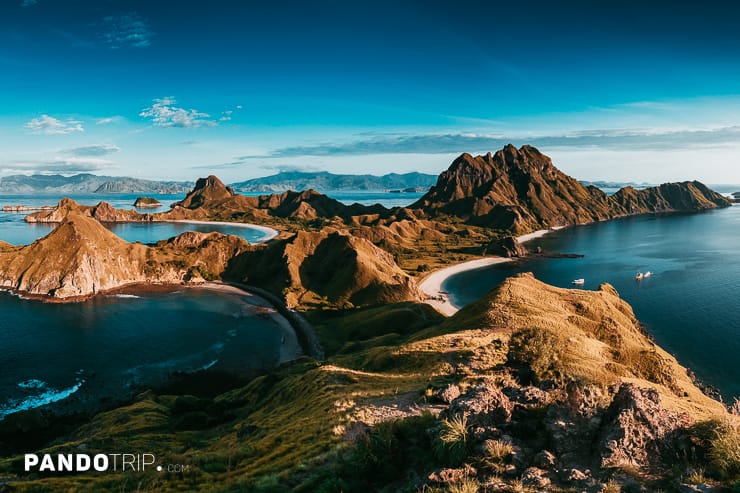 The view of Padar Island from Komodo Island