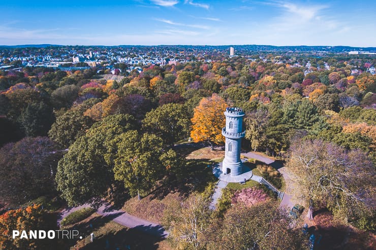 Washington Tower in Mount Auburn Cemetery, Cambridge, Massachusetts