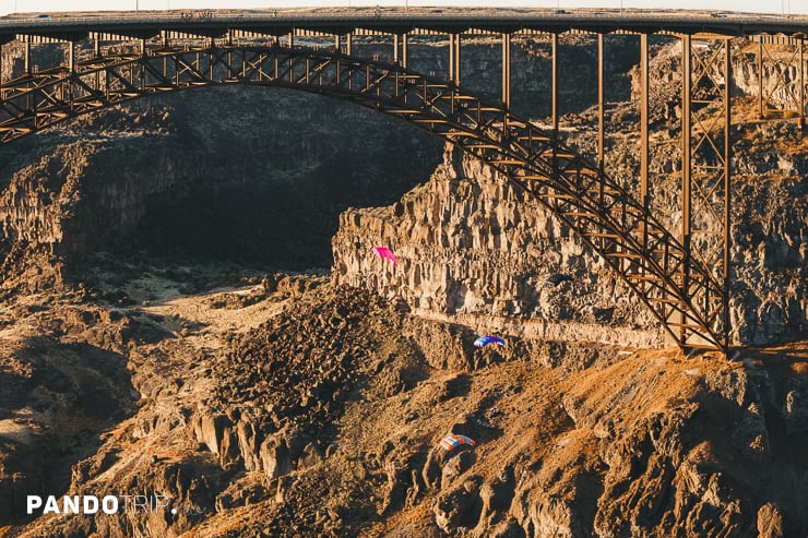 Base Jump from Perrine Bridge, Idaho