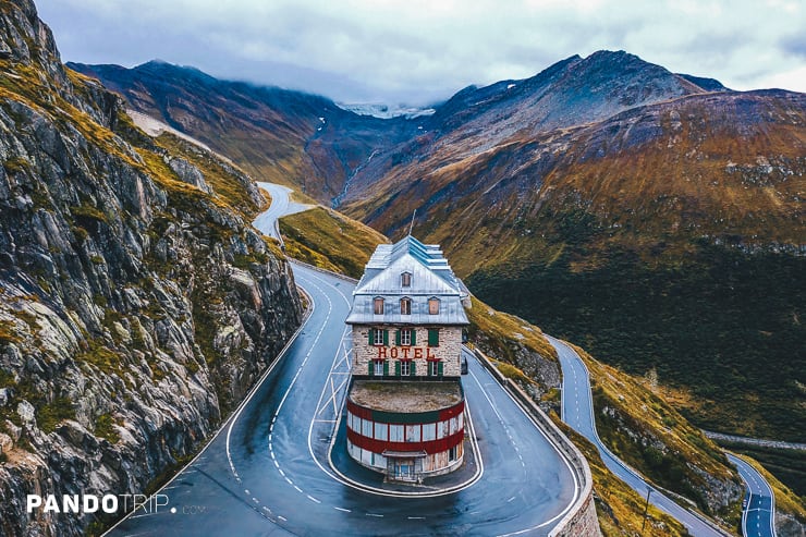 Hotel Belvedere on Furka Pass, Switzerland