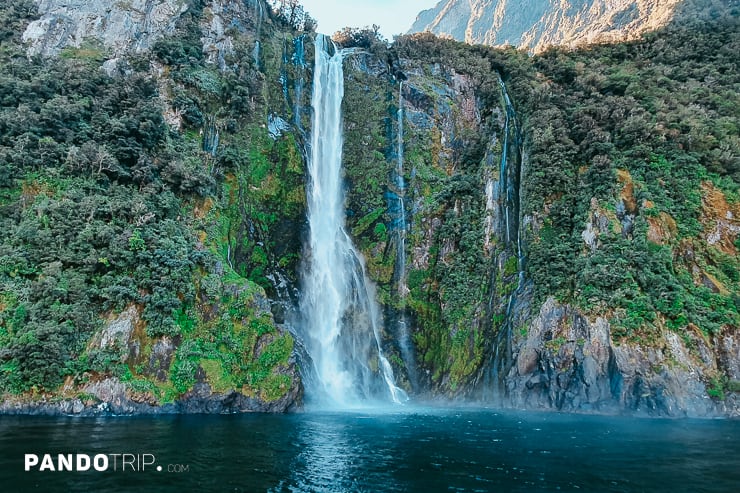 Stirling Falls at Milford Sound in New Zealand