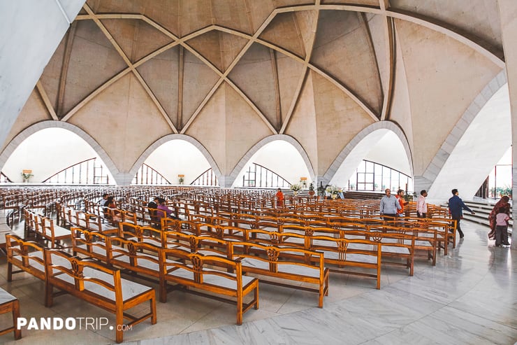 Lotus Temple Interior - Inside Lotus Temple in India