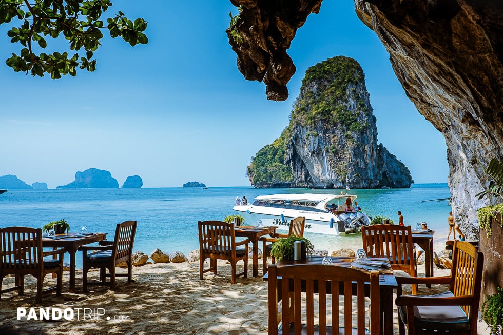 The Grotto – a Romantic Restaurant on the Beach in Krabi, Thailand