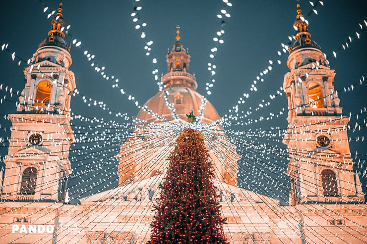 Basilica Christmas Tree in Budapest