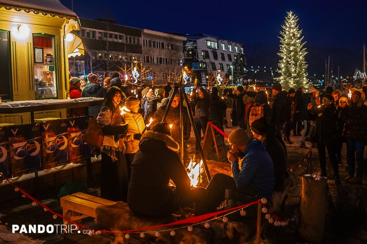 Christmas market in Tromso, Norway