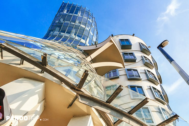 Close view of Dancing House, Prague