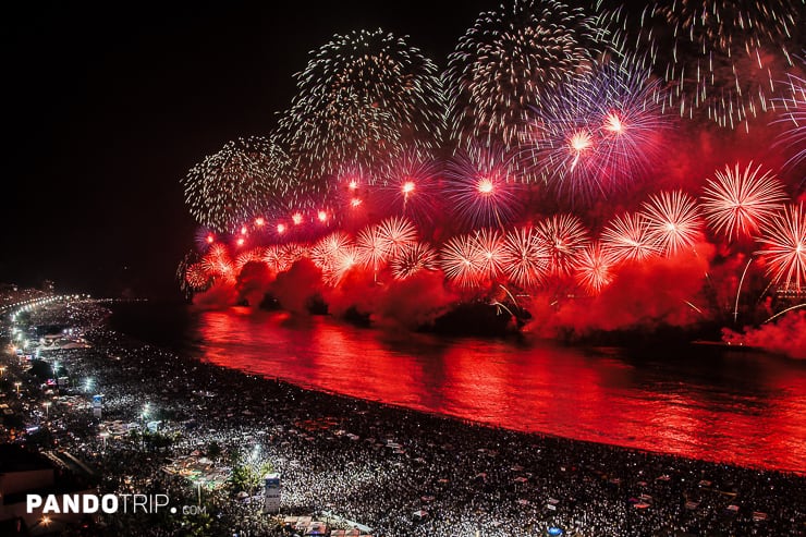 Copacabana Beach Fireworks, Rio de Janeiro, Brazil