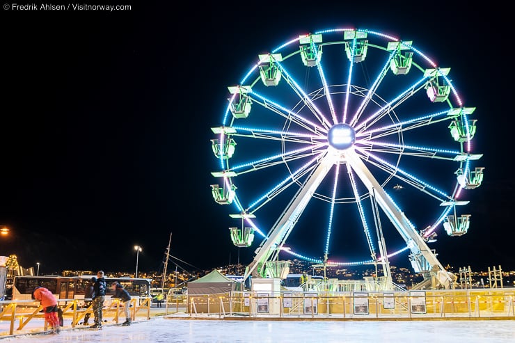 Ferris wheel and ice skating rink, Tromso