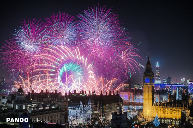 London New Year's Eve fireworks