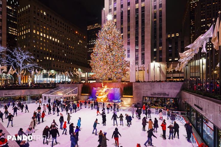 The Rink and Christmas tree at Rockefeller Center