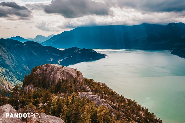 Howe Sound from the summit of Stawamus Chief, Squamish, British Columbia, Canada