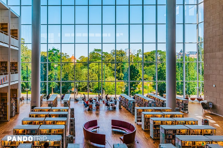 Inside of Malmo City Library in Sweden