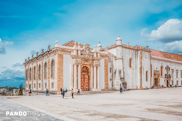 Joanina Library and plaza of University of Coimbra, Portugal