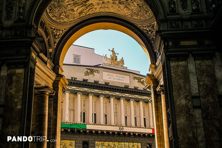 The facade of the Teatro di San Carlo