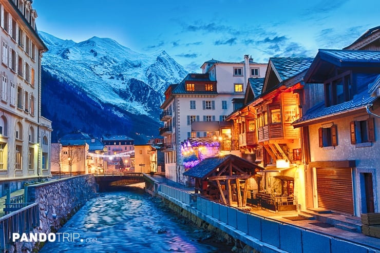 Chamonix at night