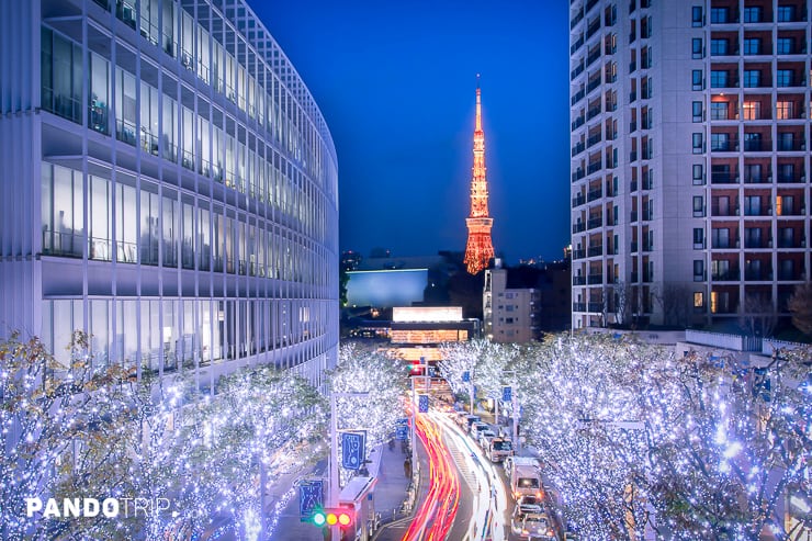 Tokyo Winter Illumination seen from Roppongi Hills