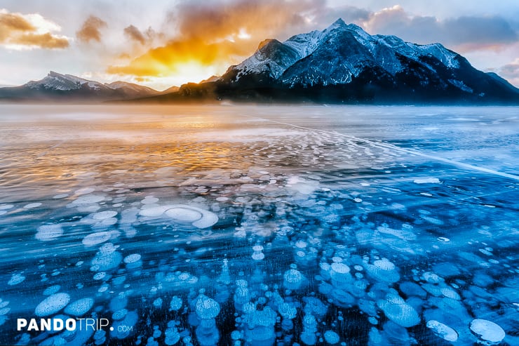 Frozen Abraham Lake