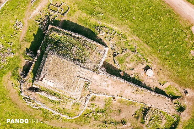 Aerial view of Monte d'Accoddi