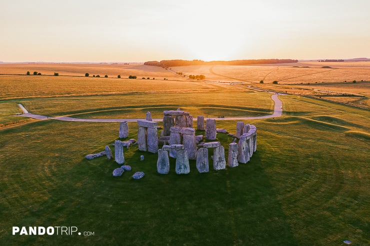 Aerial view of Stonehenge, England