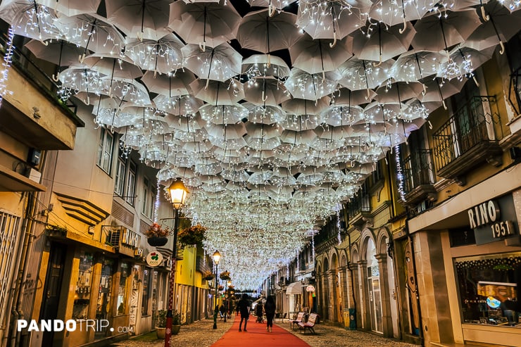 Christmas at Umbrella Street in Portugal