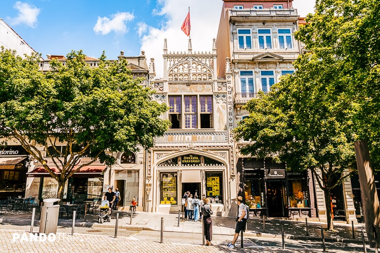 Facade of Livaria Lello Bookstore in Porto