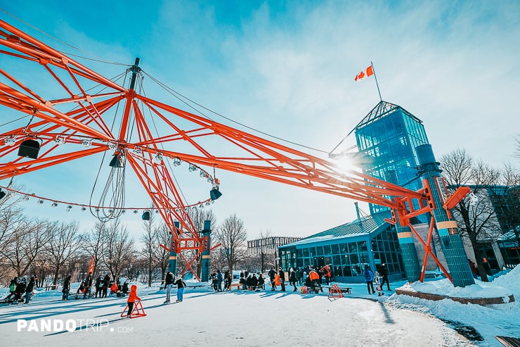 Ice skating at the Forks in Winnipeg, Manitoba