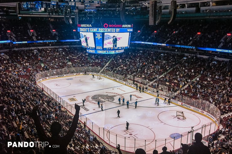 Inside Rogers Arena - home to the Vancouver Canucks of NHL