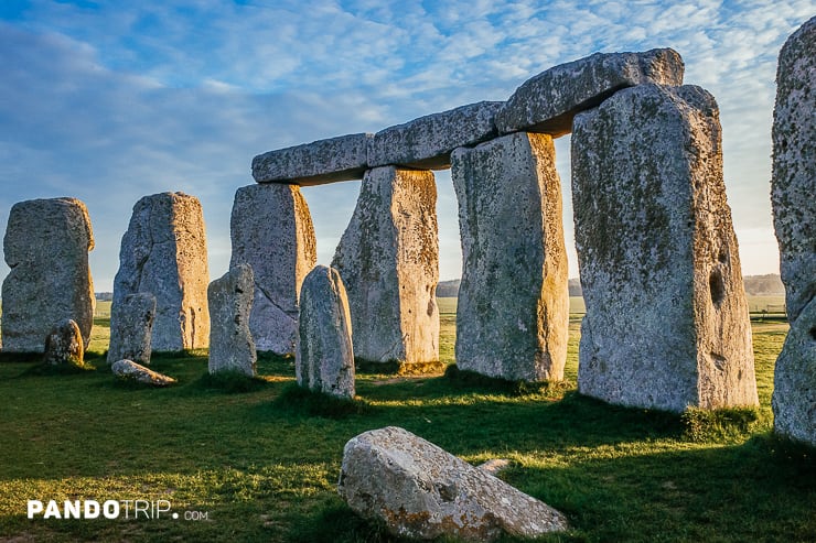 Inside the circle of Stonehenge