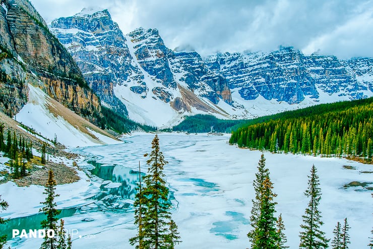 Moraine Lake in winter