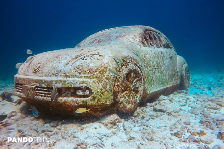 A Volkswagen car at Cancun Underwater Museum of Art